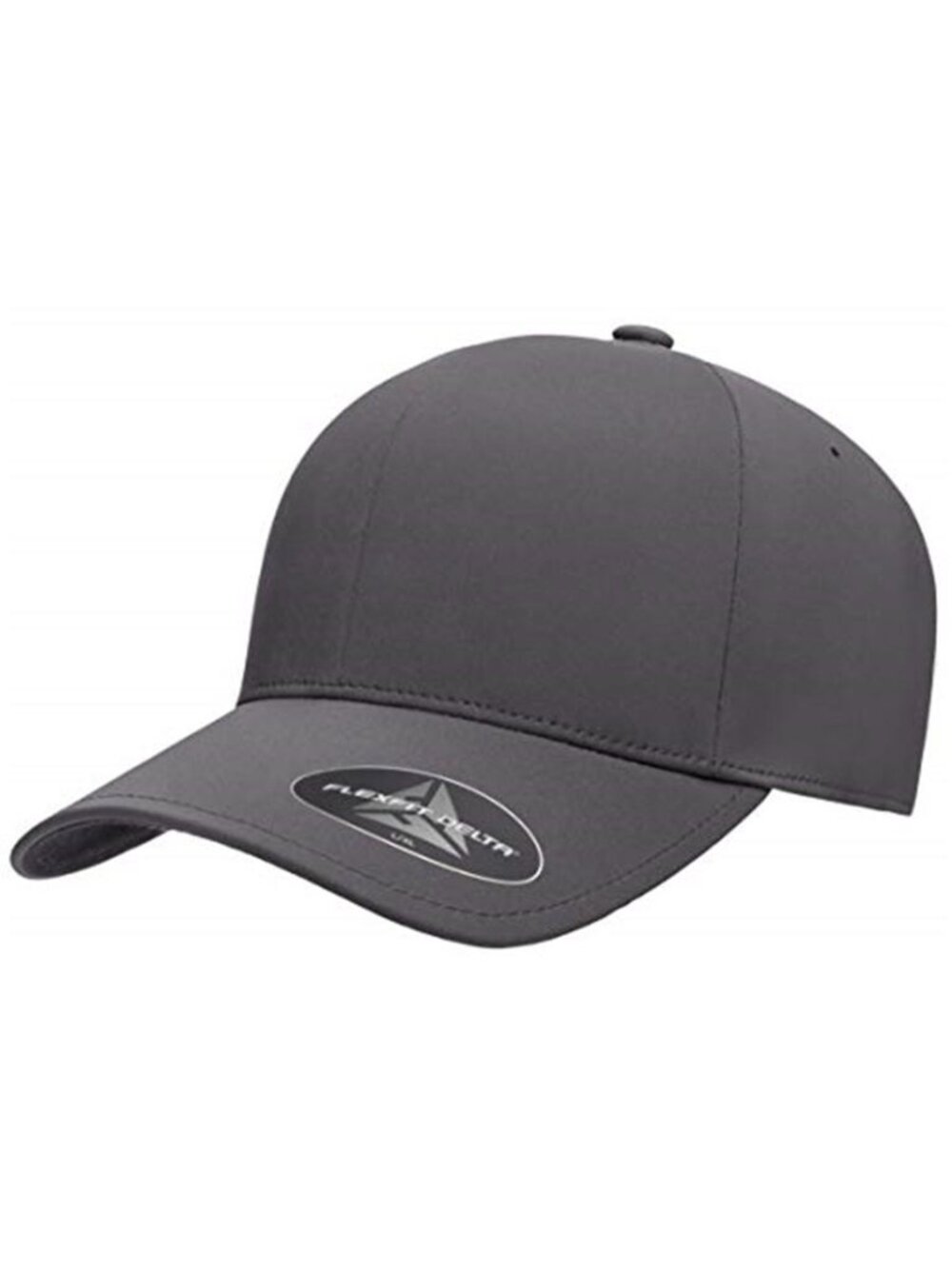 Flexfit Delta Seamless Fitted Baseball Cap Dark Grey Stretch Athletic Hat